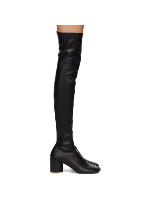 MM6 Maison Margiela Anatomic 80mm faux-leather thigh-boots
