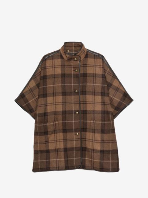 Barbour Judith tartan-check cape jacket
