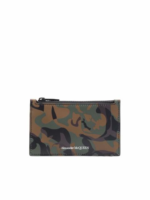 Alexander McQueen camouflage print cardholder