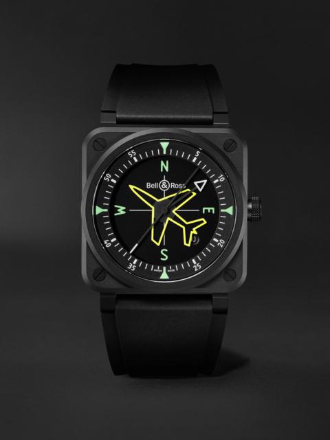 Bell & Ross BR 03 Gyrocompass Limited Edition Automatic Ceramic Watch, Ref. BR03A-CPS-CE/SRB