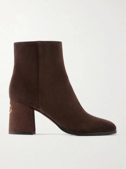 Valentino Vlogo 80 Bootie Fawcette Suede Ankle Boots