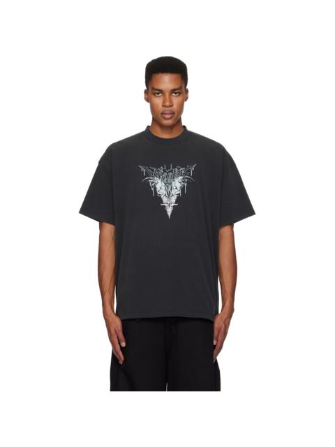 VETEMENTS Black Bone 'V' Regular T-shirt