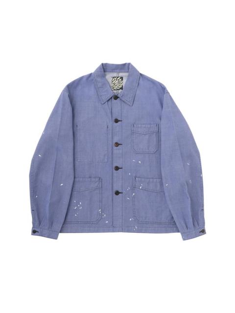 visvim TRAVAIL COVERALL DMGD NAVY