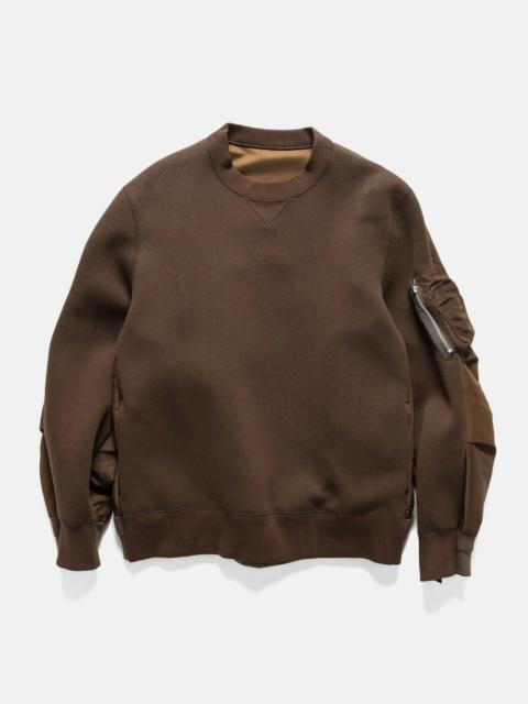 sacai Sponge Sweat Pullover Brown