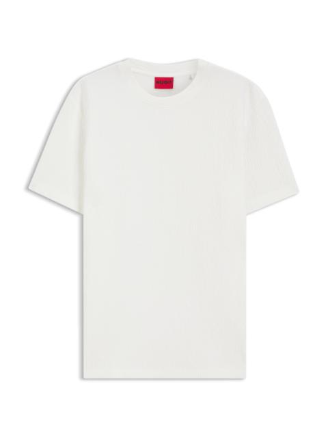 HUGO COTTON-BLEND T-SHIRT WITH CREASED EFFECT