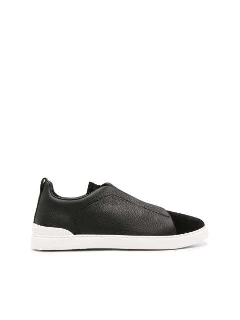 ZEGNA Triple Stitch leather sneakers