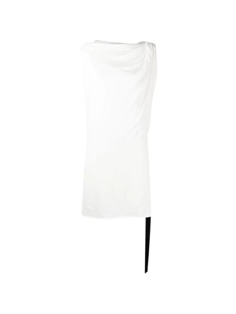 draped cotton mini dress