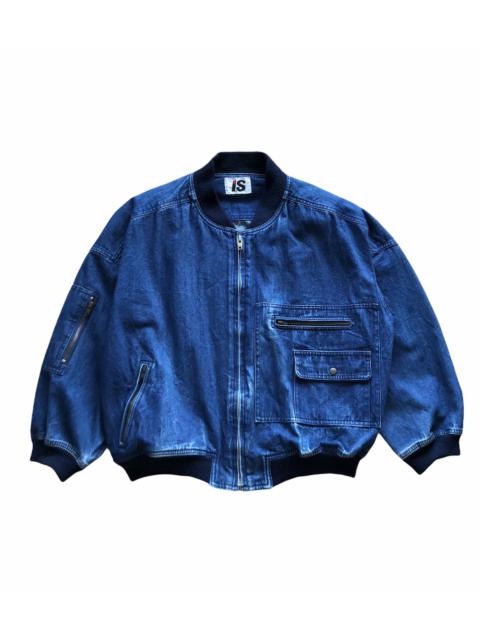 Other Designers Issey Miyake - Vintage Issey Sport Denim MA-1 Bomber Jacket  | jrlhzq | REVERSIBLE