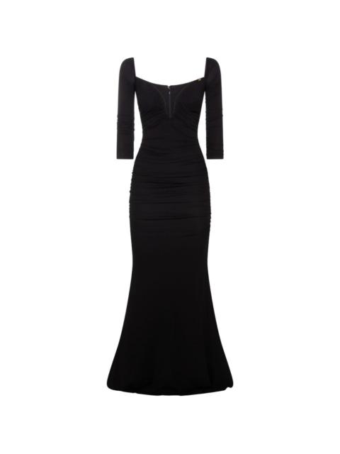ELISABETTA FRANCHI Off-shoulder black dress