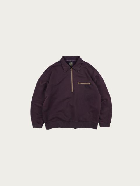 FrizmWORKS Vintage Dyeing Half-Zip Sweat - Vintage Purple