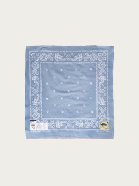 Kapital Fastcolor Selvedge Bandanna (ESCARGOT FLOWER) 20x20 - Sax