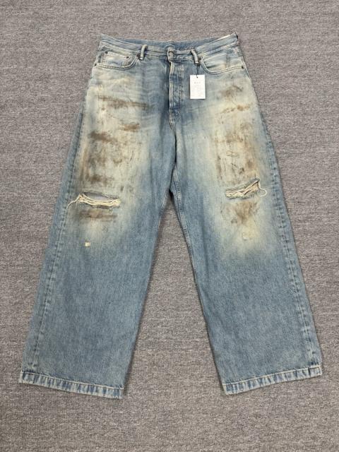 Acne Studios Acne Studios Mud-Dyed Ripped Denim Trousers
