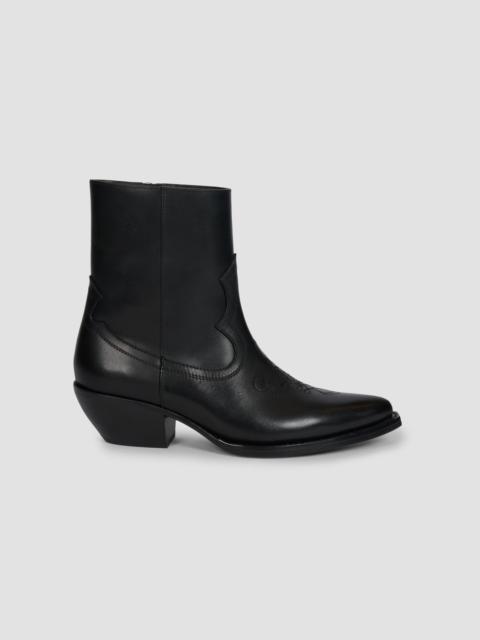 AMIRI Women's 40MM Western-Style Leather Ankle Boots - Black
