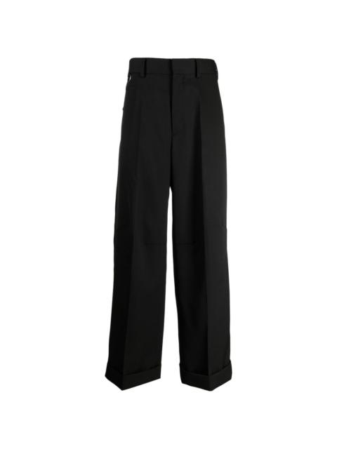 UNDERCOVER pleated straight-leg wool trousers