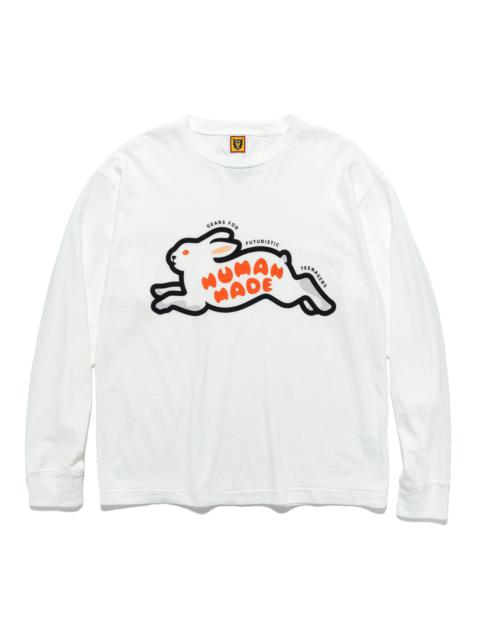 Human Made L/S T-SHIRT RABBIT WHITE