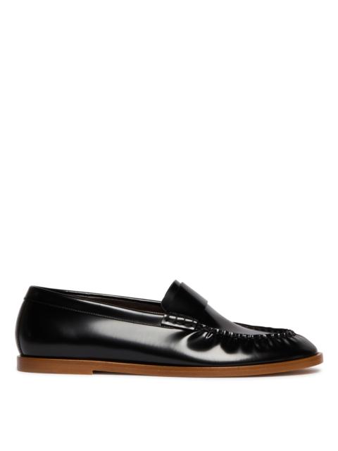 The Row Black Patent Leather Loafers