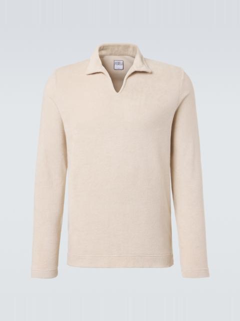 FEDELI Cotton terry polo shirt