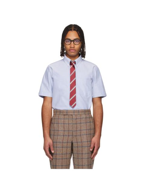 Thom Browne Blue Oxford Short Sleeve Shirt