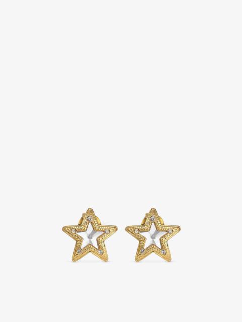 JIMMY CHOO JC Star Studs
Gold-Finish Metal JC Star Stud Earrings with Swarovski Crystals