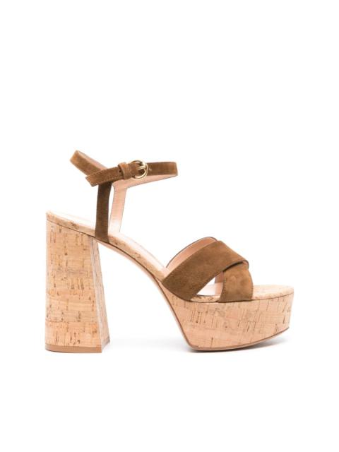 128mm suede platform sandals