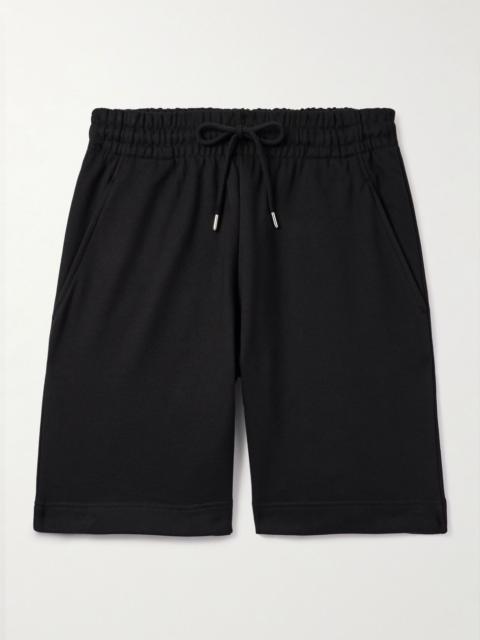 Dries Van Noten Wide-Leg Cotton-Jersey Drawstring Shorts Black