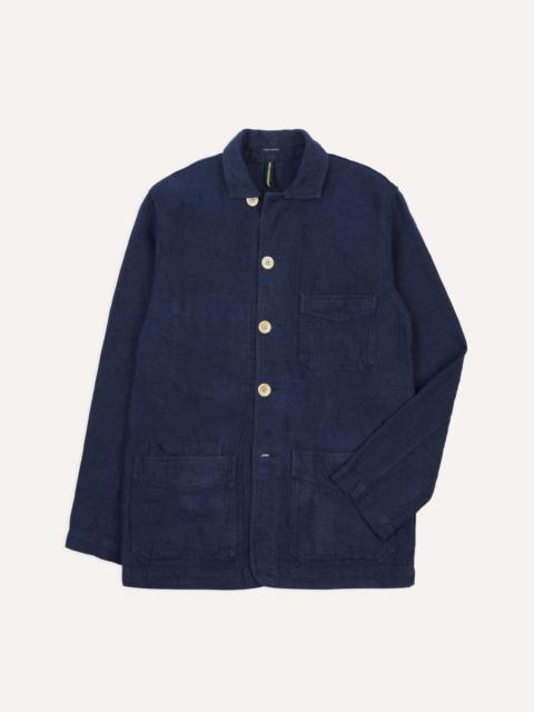 Drake's Navy Linen Five-Pocket Chore Jacket