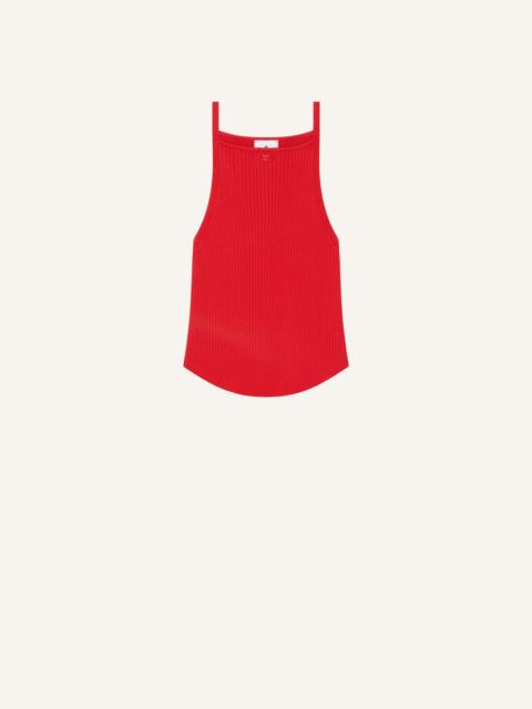 courrèges CIRCLE RIB KNIT TOP