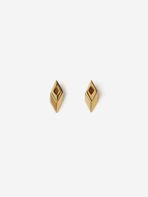 Gold-plated Hollow Stud Earrings