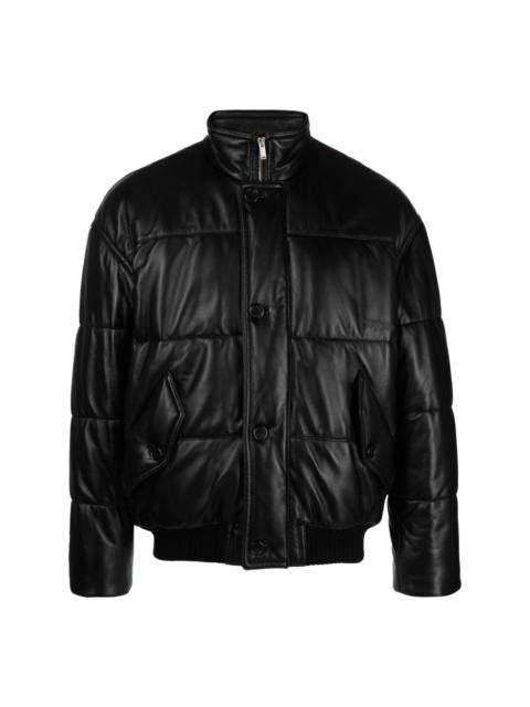 padded leather jacket