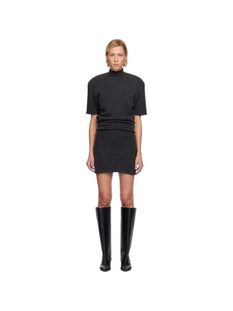 JACQUEMUS Gray 'The Castagna' Knit Minidress