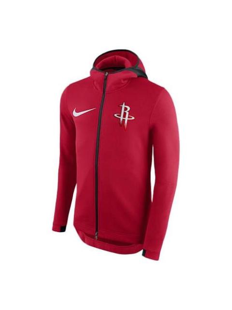 Nike Player Edition houston rockets Solid Color Zipper hooded Jacket Red 899843-657