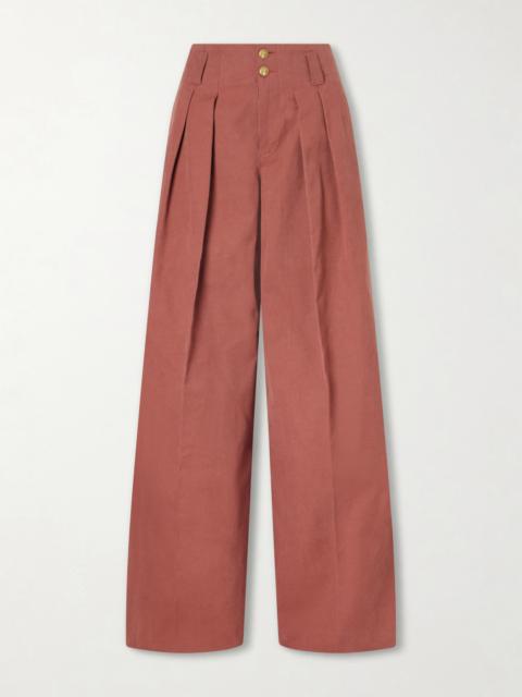 Chloé High-rise Cotton Wide-leg Pants