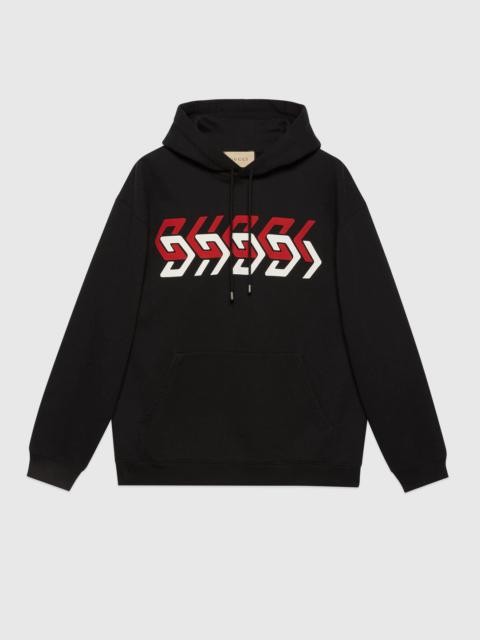 GUCCI Jersey sweatshirt with Gucci mirror print