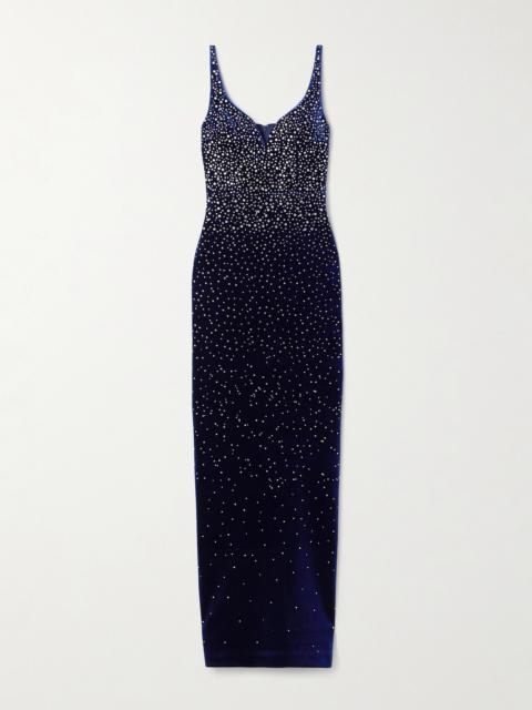 ALEX PERRY Crystal-embellished Velvet Gown