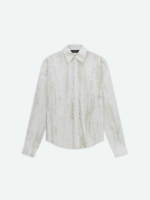 AMIRI EYELASH BUTTON DOWN SHIRT