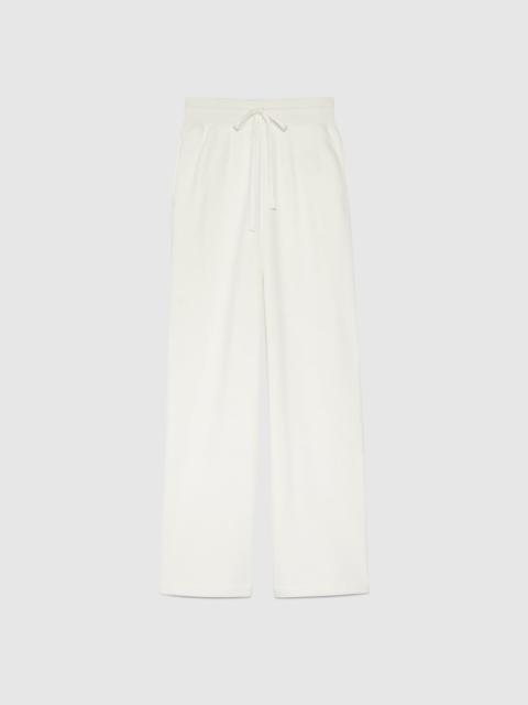 Cotton jersey pant with embroidery