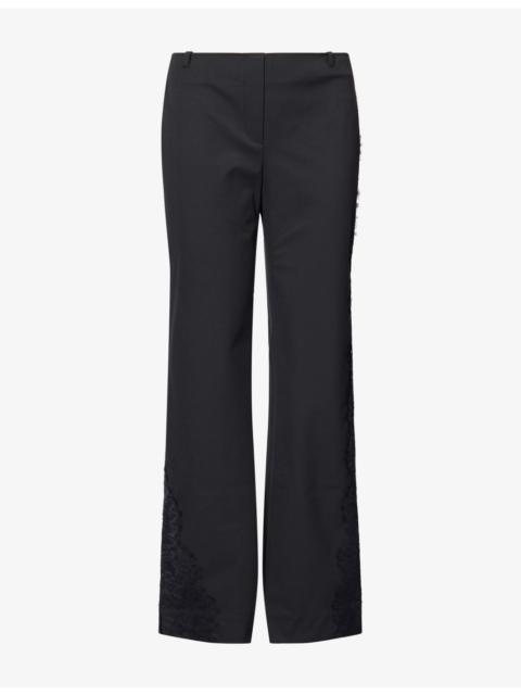 SAMSØE SAMSØE Sabonnie Lace-Trim Woven Trousers