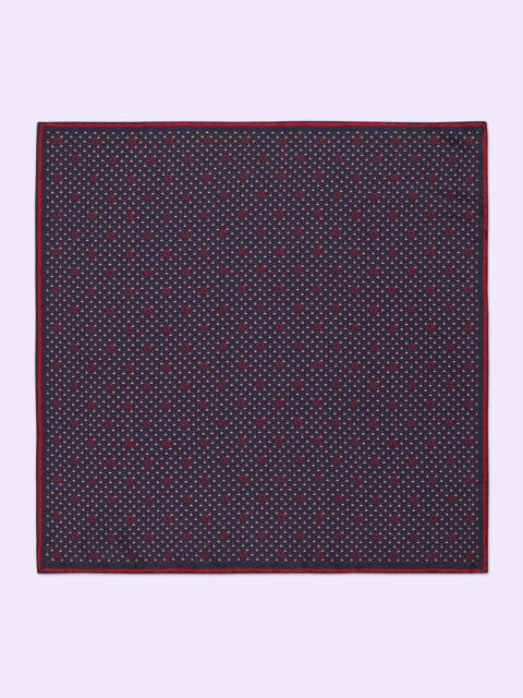 GUCCI Round Interlocking G silk pocket square