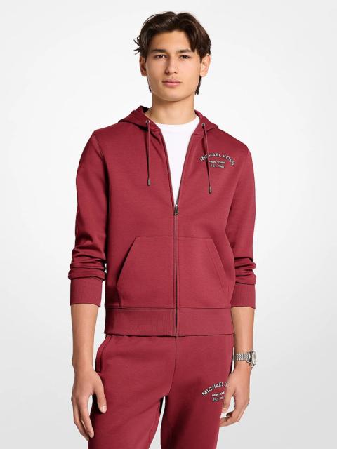 MICHAEL KORS Logo Cotton Blend Zip-Up Hoodie