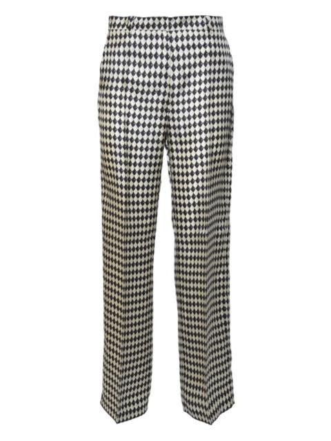 'S Max Mara diamond-pattern cotton trousers