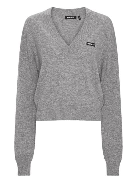 ROTATE V-neck logo sweater