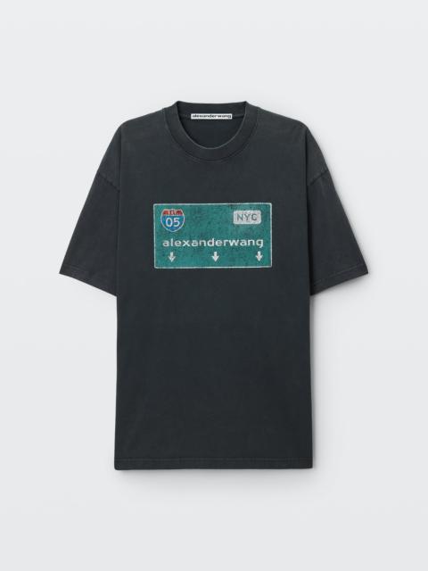 Alexander Wang STREET SIGN GRAPHIC TEE