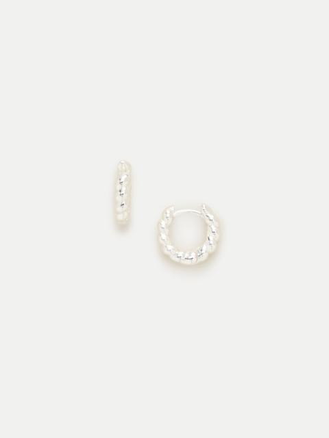 J.CREW Mini metallic twist huggie earrings