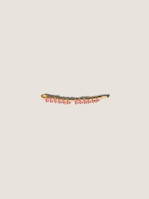 Miu Miu Enameled metal hair clip