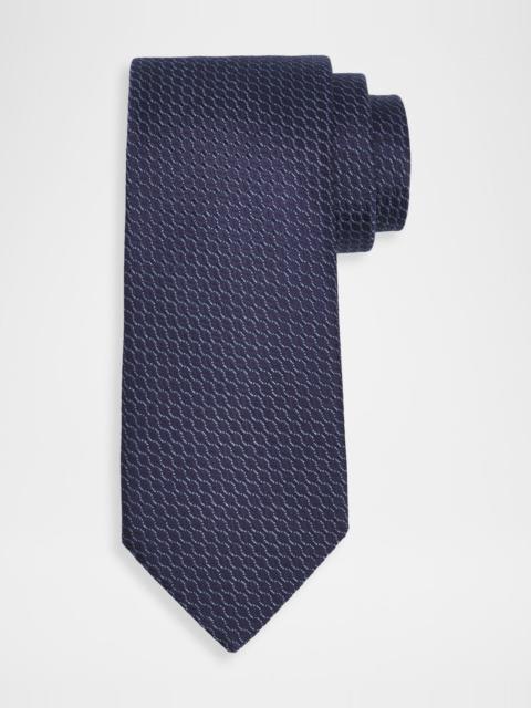Canali Men & apos;s Tonal Jacquard Silk Tie