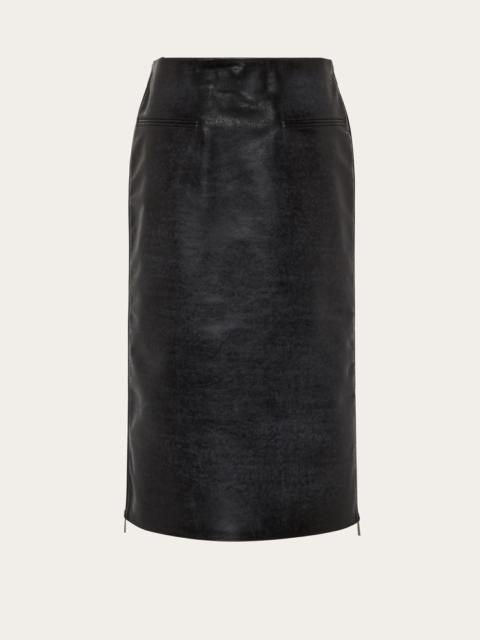 FERRAGAMO LONG NAPPA SKIRT