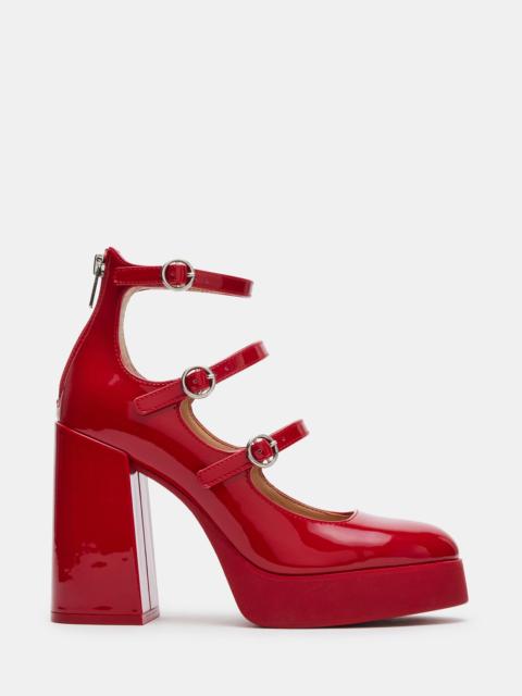 STEVE MADDEN QUAD RED PATENT