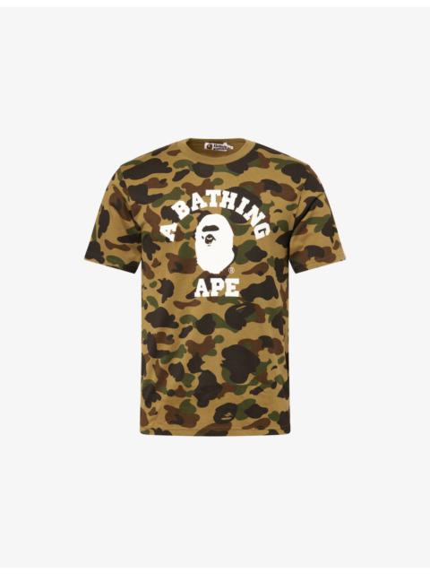A BATHING APE® Camo College Graphic-Print Cotton T-Shirt