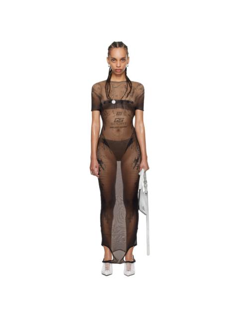 Jean Paul Gaultier Brown Shayne Oliver Edition 'GS Sport' Maxi Dress