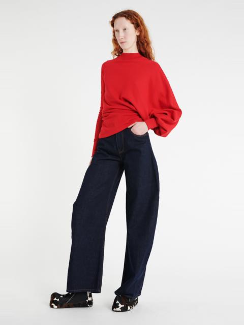A.W.A.K.E. MODE SLOUCHED SLEEVE SWEATSHIRT RED